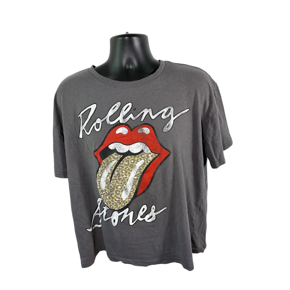 Rolling Stones Leopard Tongue Gray T Shirt XXL 2025